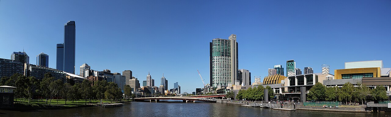 The Crown Melbourne complex on Southbank beside the Yarra River